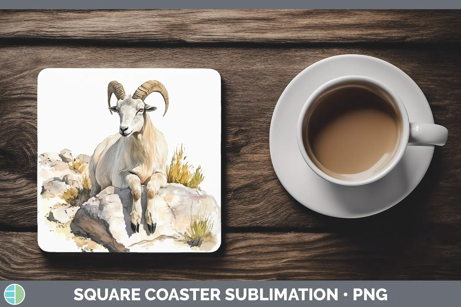 GorgeousWatercolor Square Coaster design.