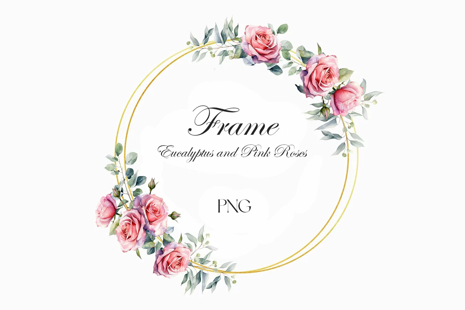 Watercolor Gold frame