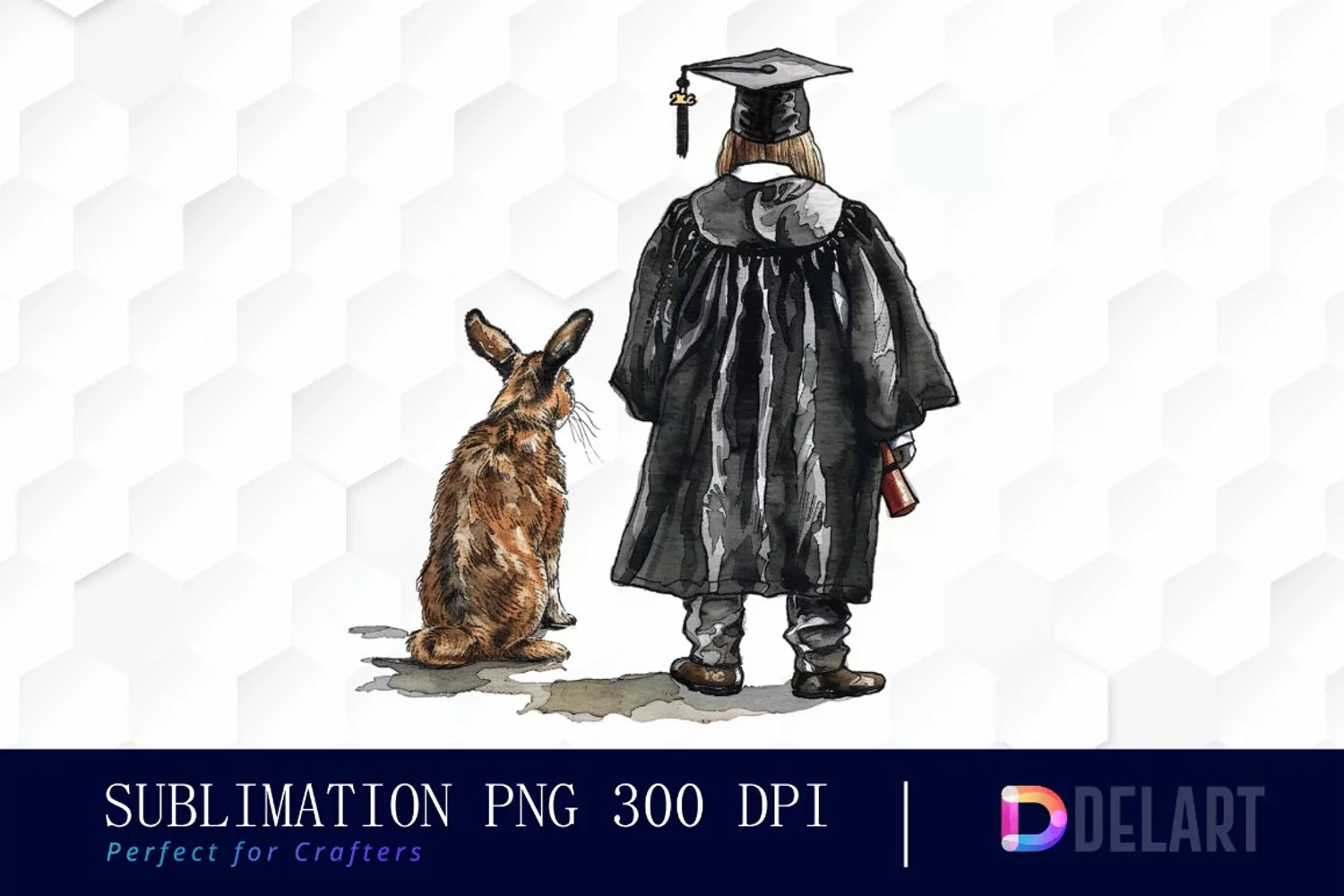 Graduation Animals Back View Graphics Clipart product image 1