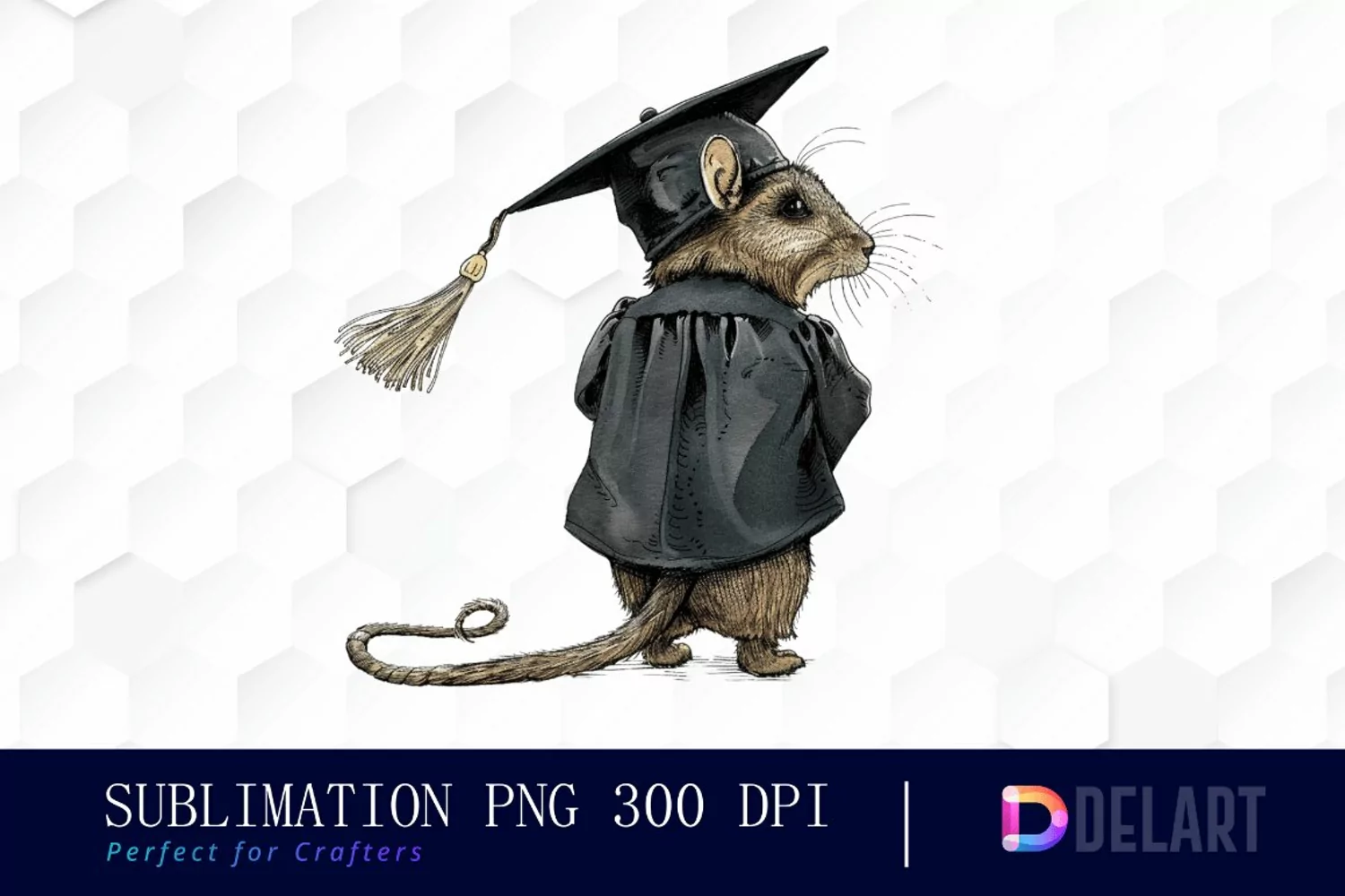 Graduation Animals Back View Graphics Clipart product image 1