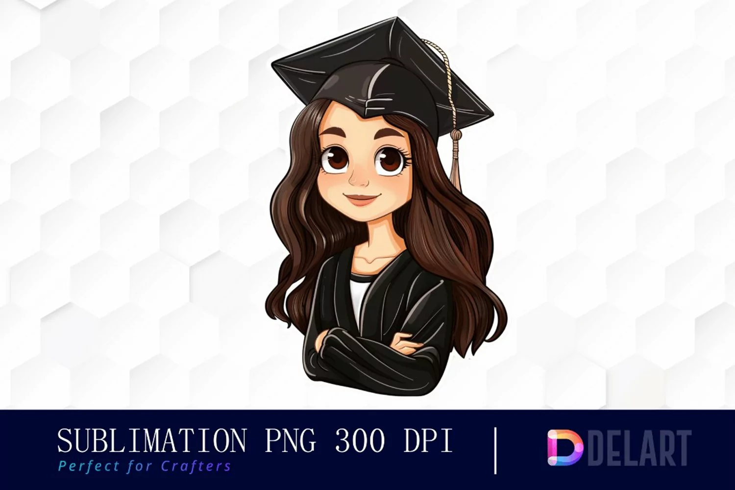 Graduation Girl Stickers Illustration Clipart product image 1