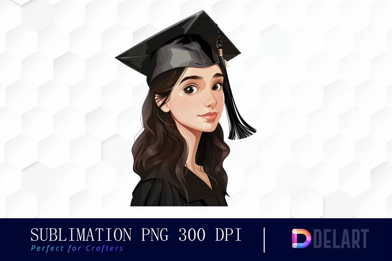 Graduation Girl Stickers Illustration Clipart product image 1