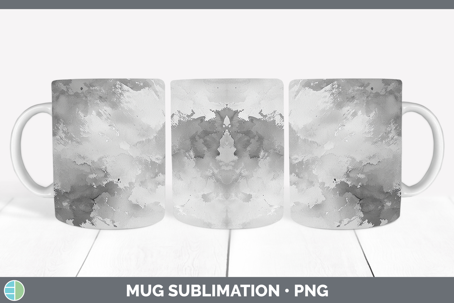 GorgeousWatercolor Mug Wrap design.