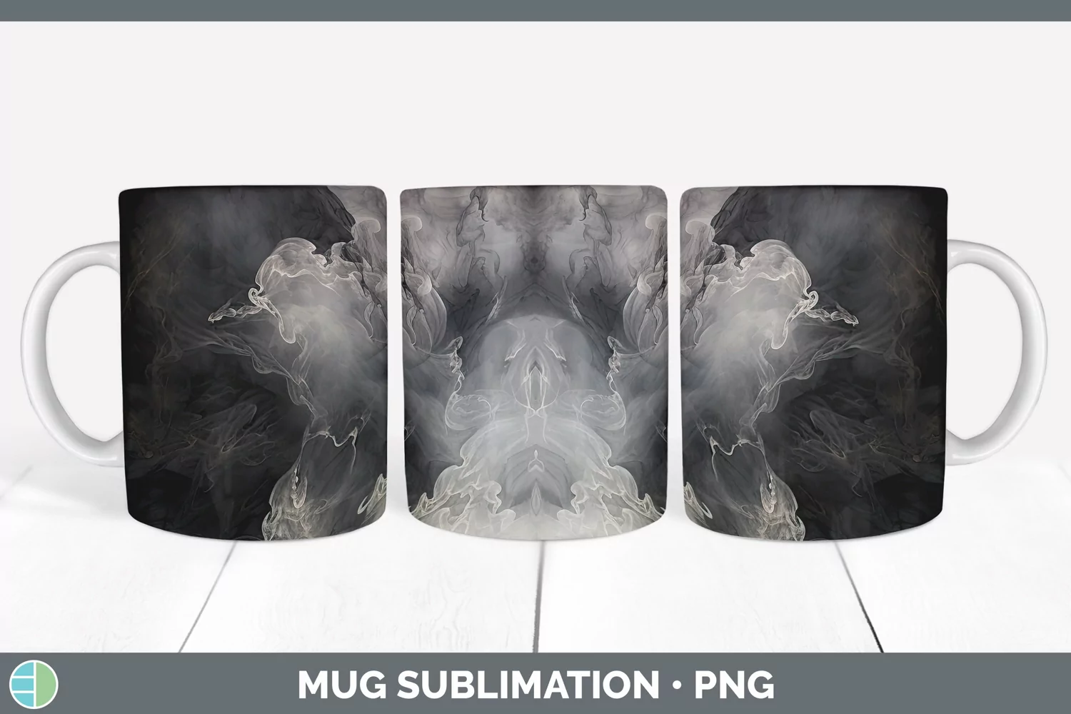 GorgeousWatercolor Mug Wrap design.