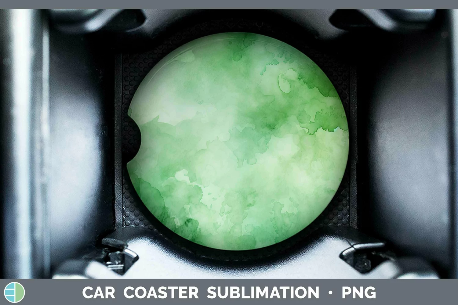 GorgeousWatercolor Car Coaster design.