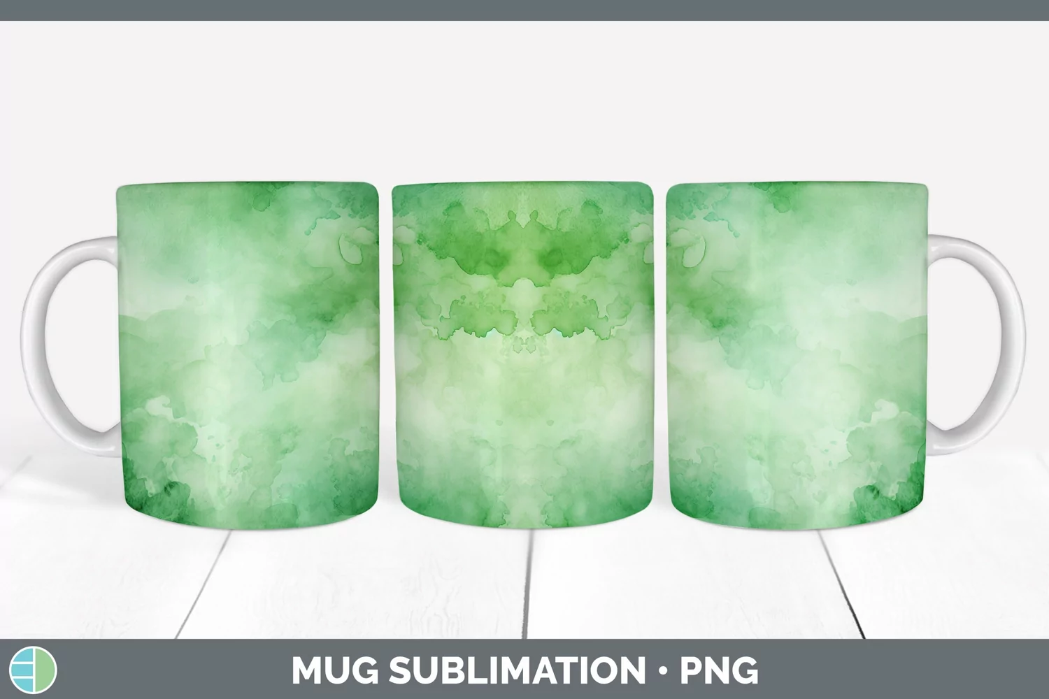 GorgeousWatercolor Mug Wrap design.