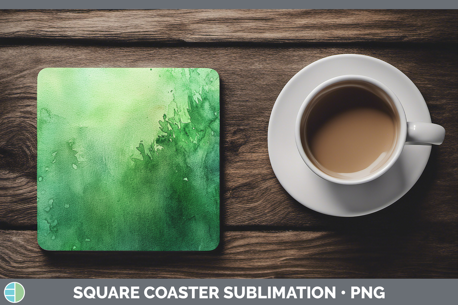 GorgeousWatercolor Square Coaster design.
