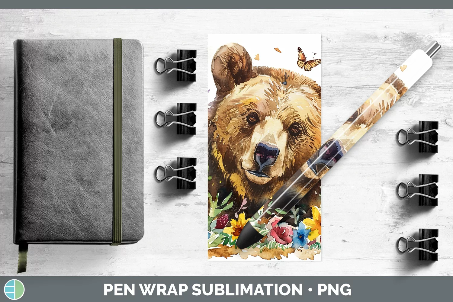 GorgeousWatercolor Pen Wrap design.