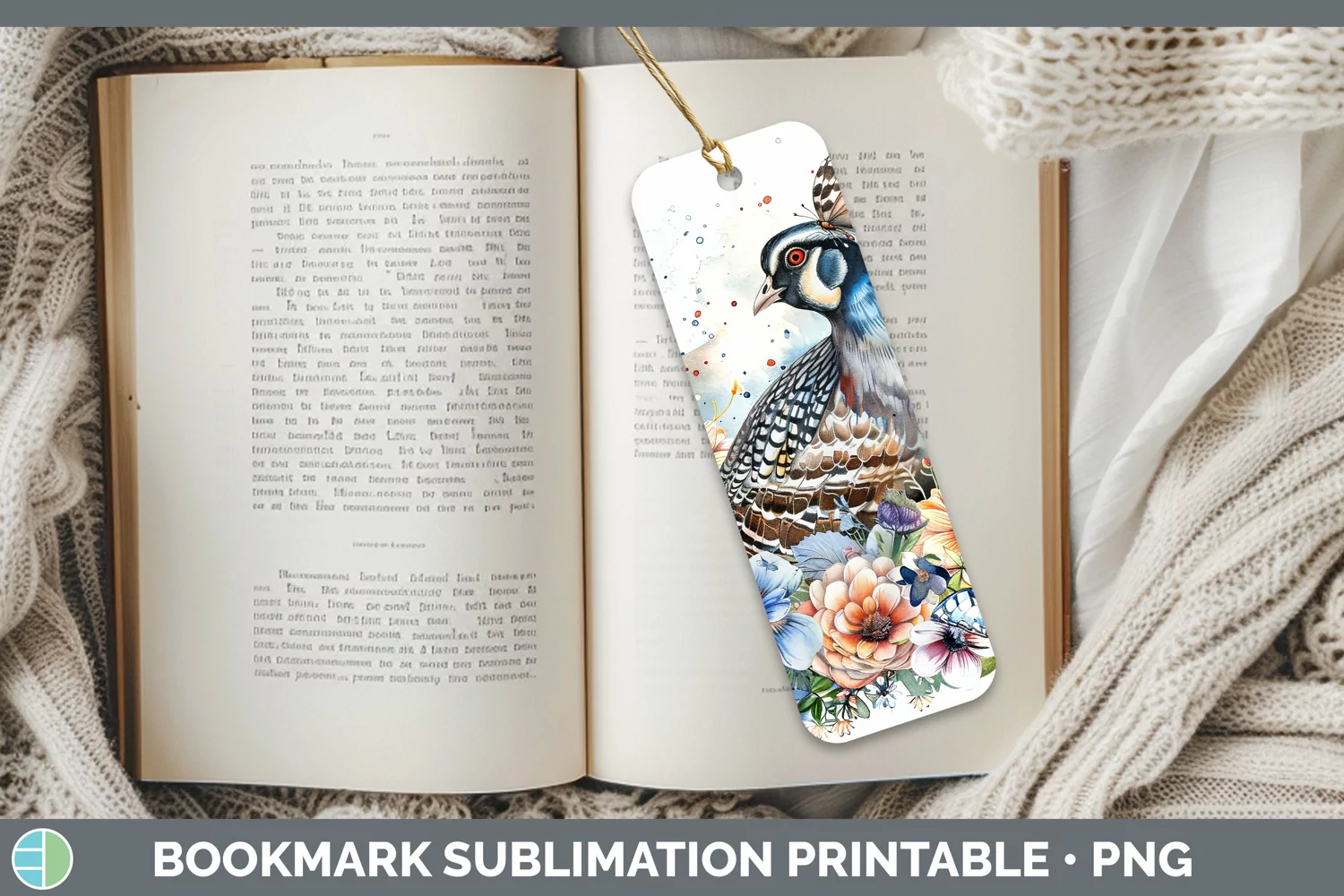 GorgeousWatercolor Bookmark design.