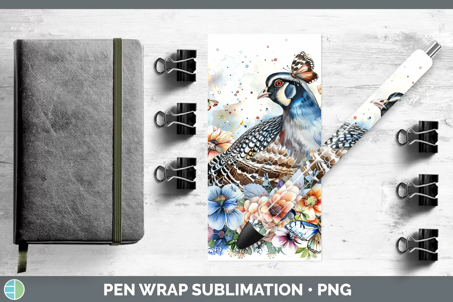 GorgeousWatercolor Pen Wrap design.