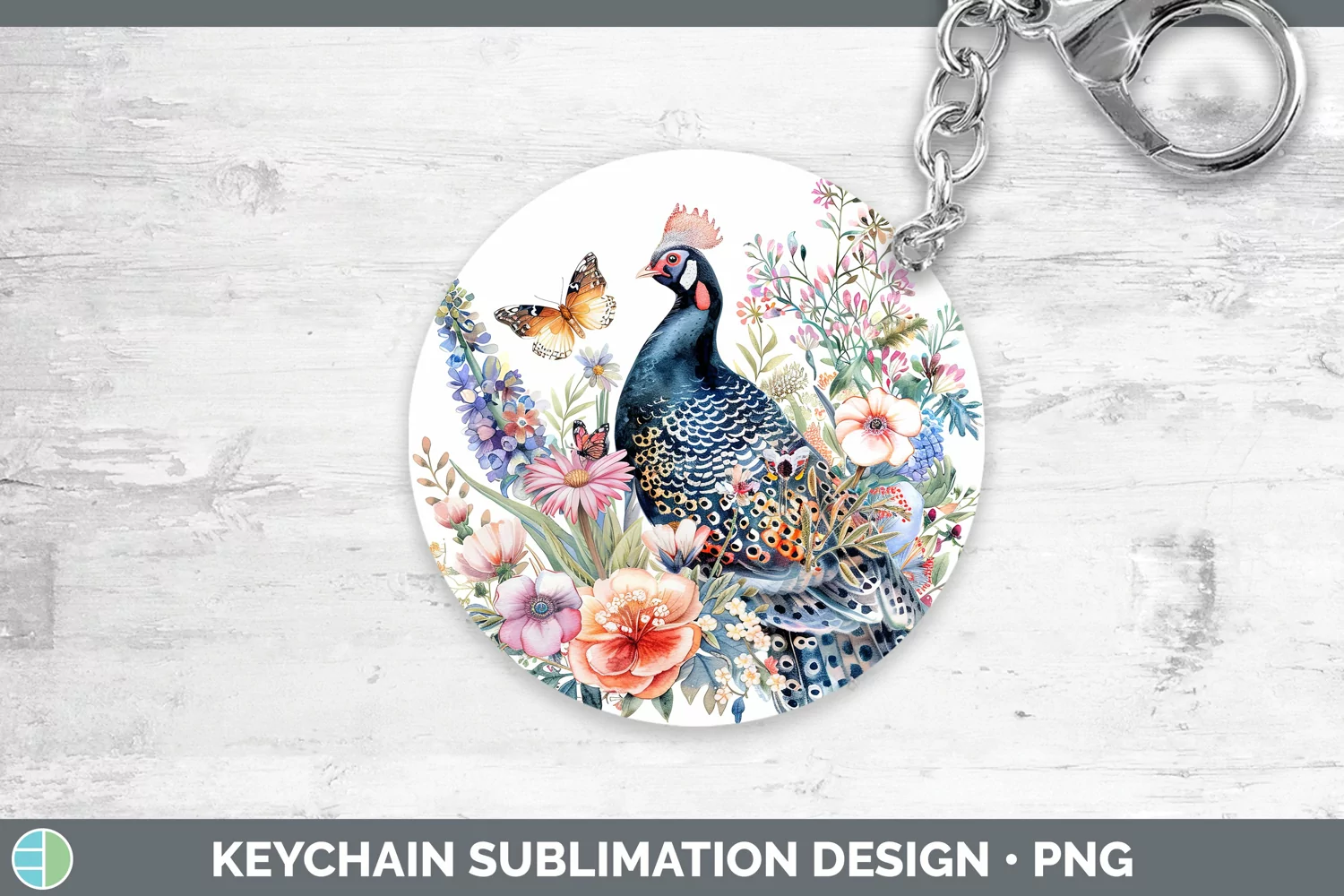 GorgeousWatercolor Keychain design.