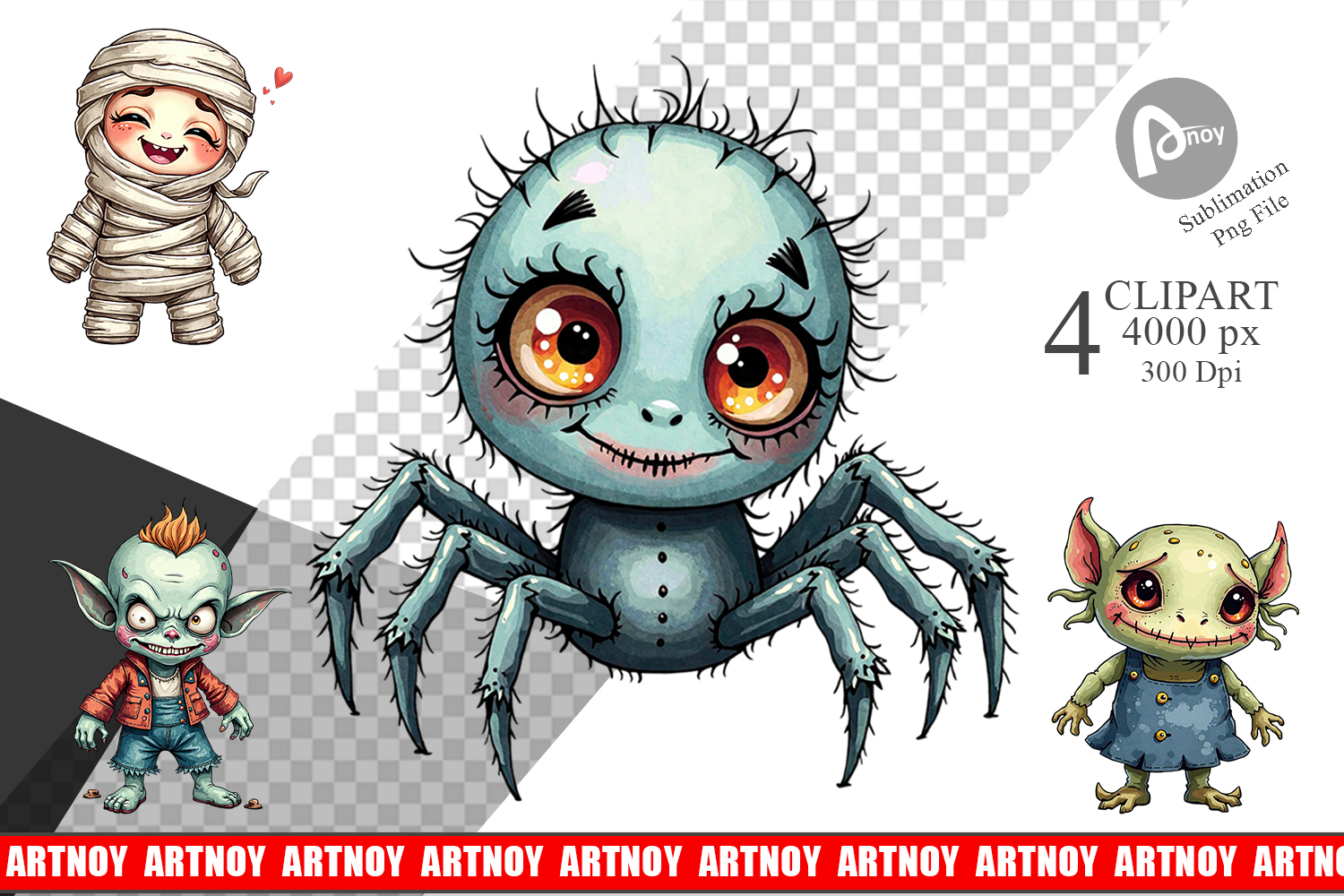 Halloween Characters Clipart product image 1