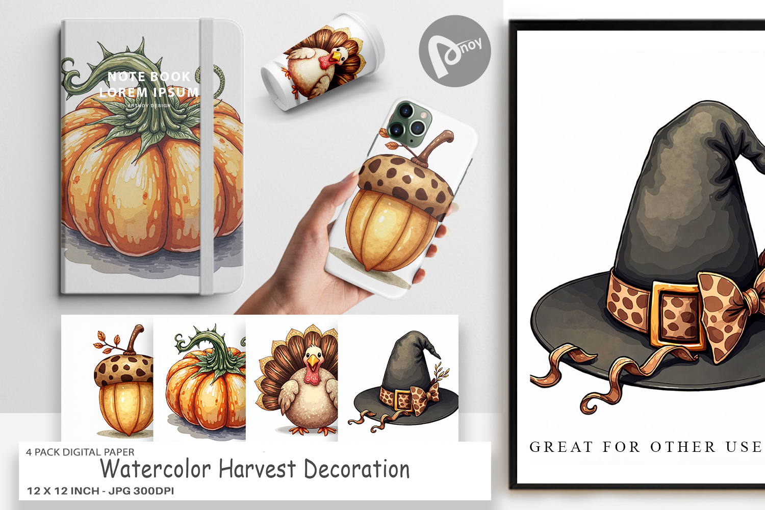 Harvest Decoration Digital Paper product image 1