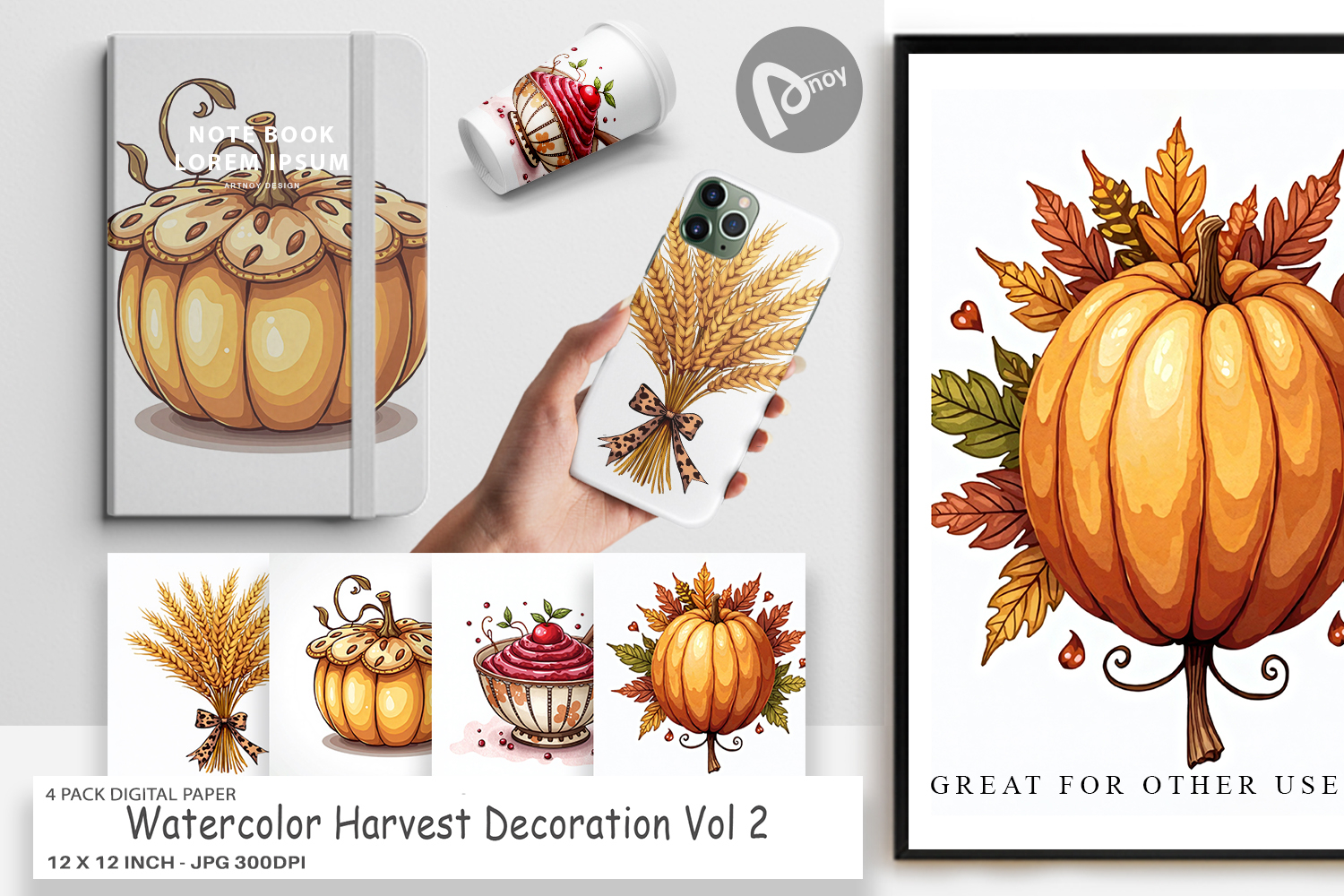 Harvest Decoration Digital Paper product image 1