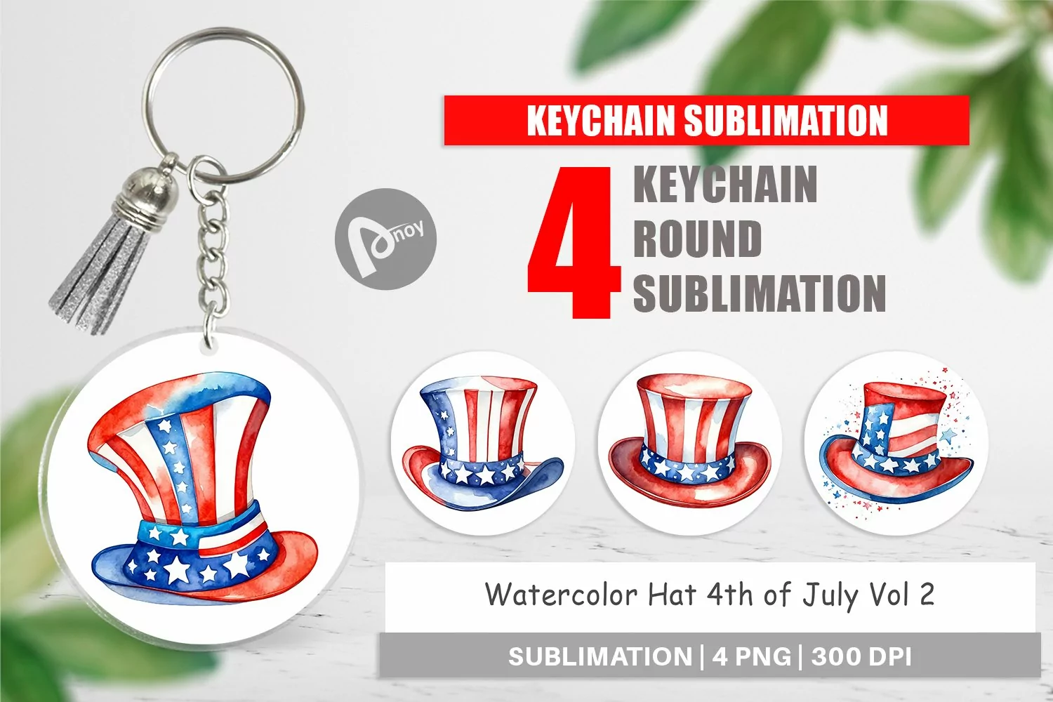 Keychain Hat 4th of July product image 1