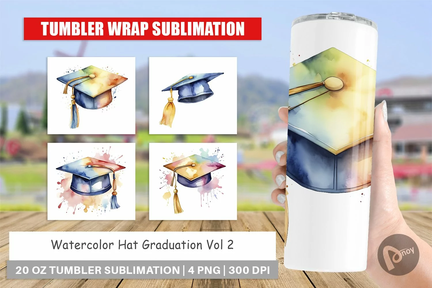 Tumbler Sublimation Hat Graduation product image 1