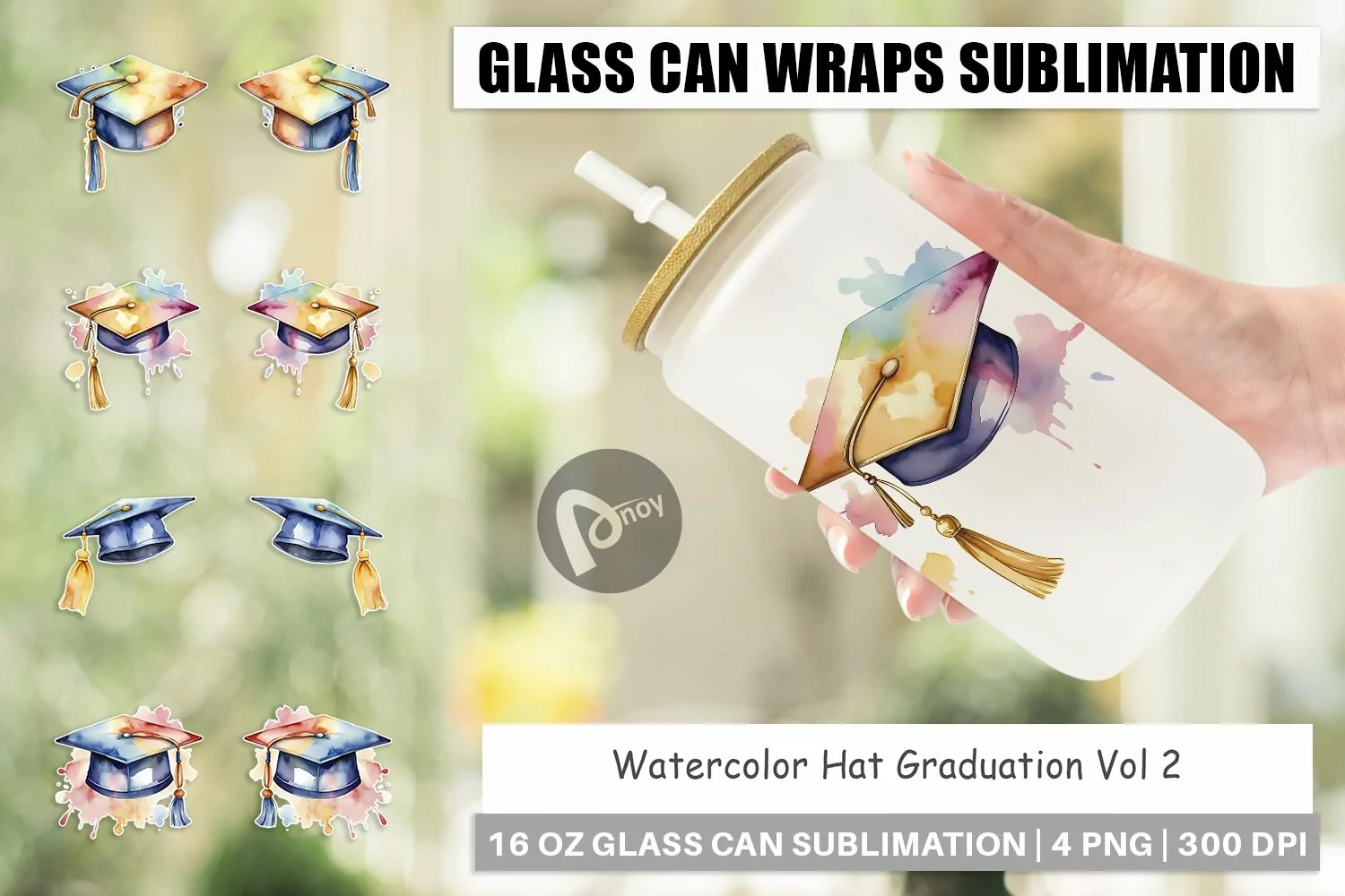 Glass Can Hat Graduation product image 1