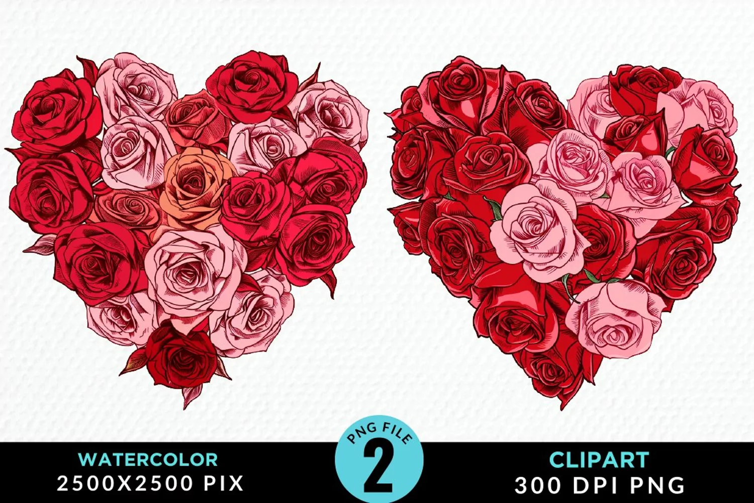 Heart Flower Illustration PNG Clipart product image 1