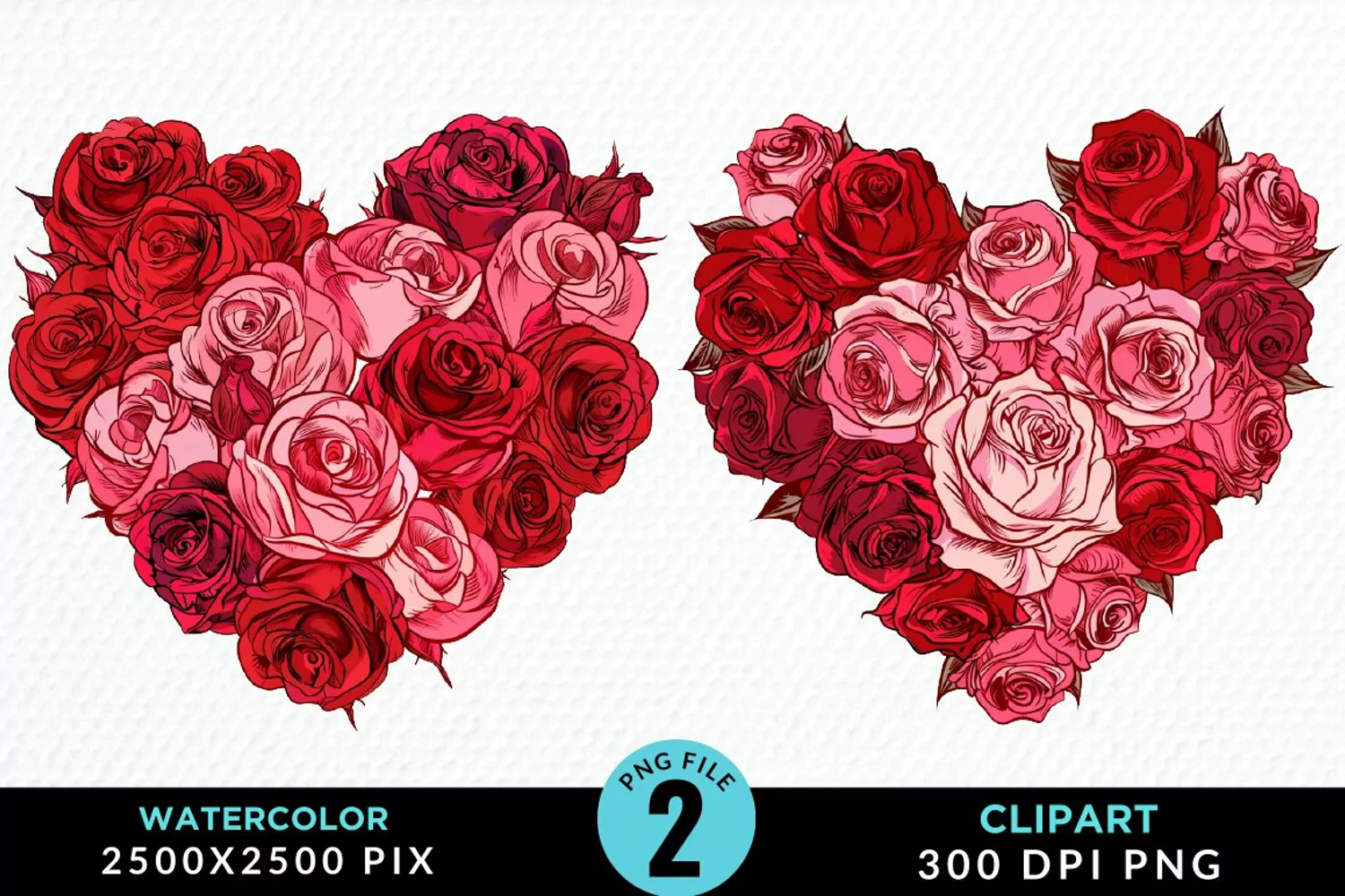 Heart Flower Illustration PNG Clipart product image 1