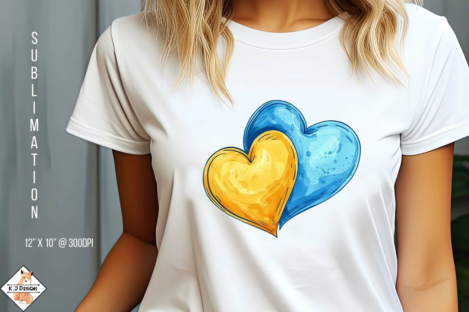 Watercolor Hearts Clipart Design PNG product image 1