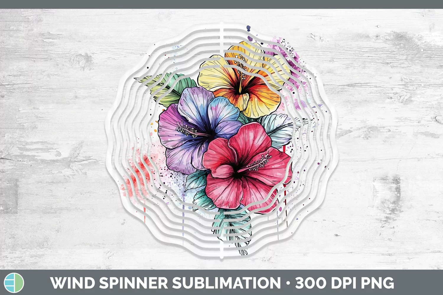 GorgeousWatercolor Wind Spinner design.