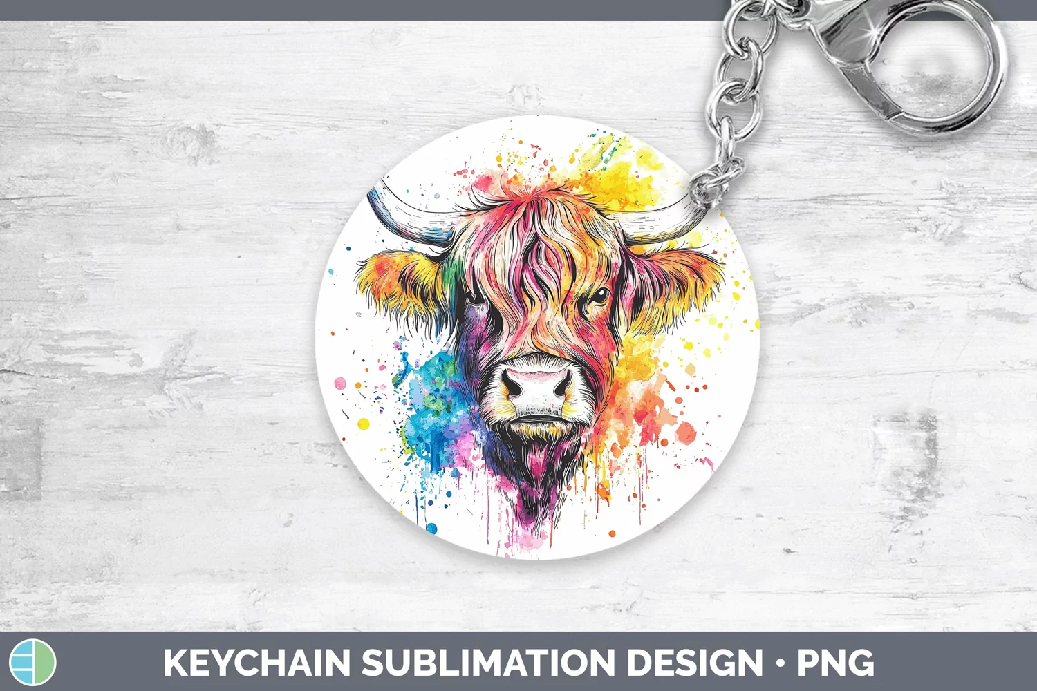 GorgeousWatercolor Keychain design.