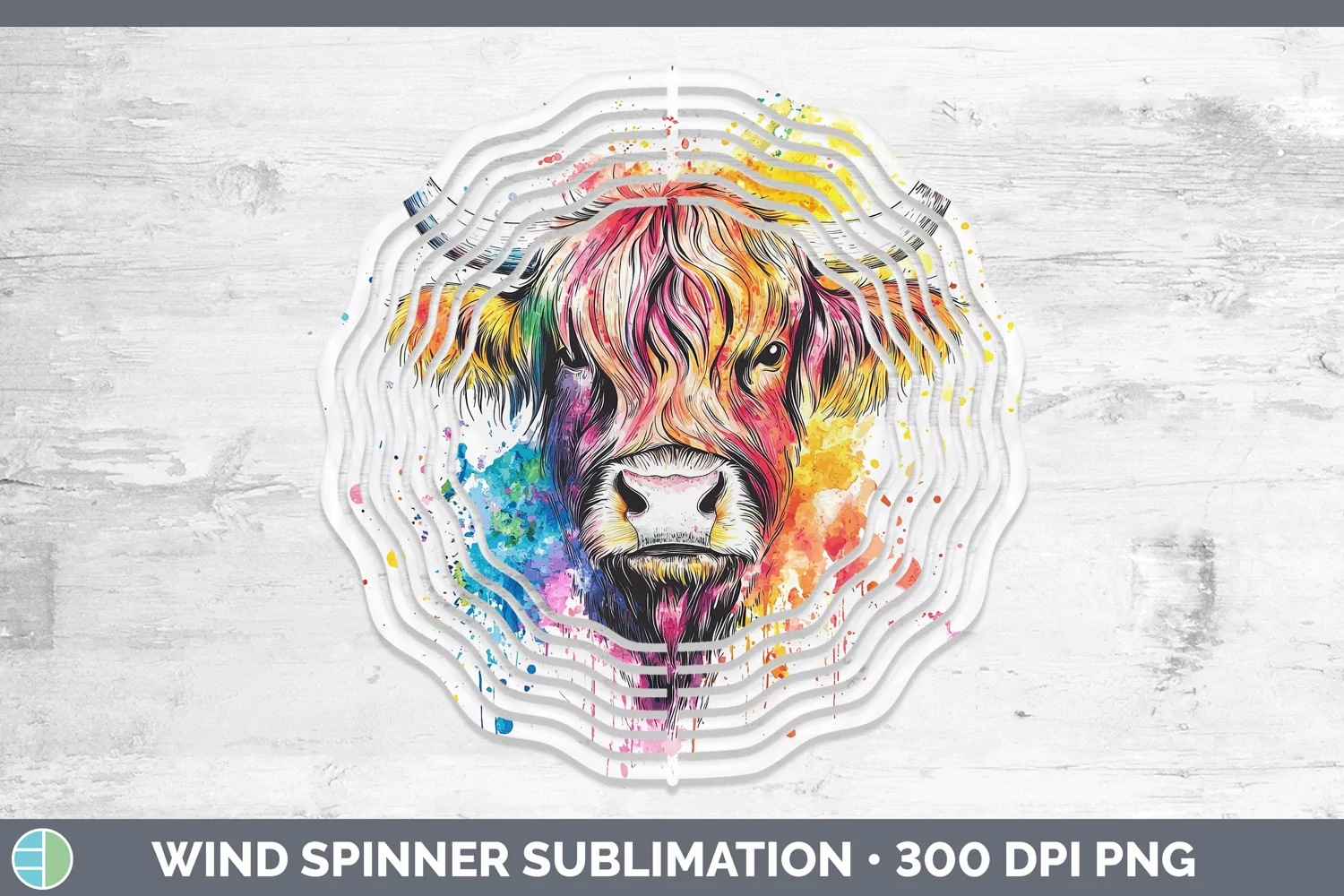 GorgeousWatercolor Wind Spinner design.