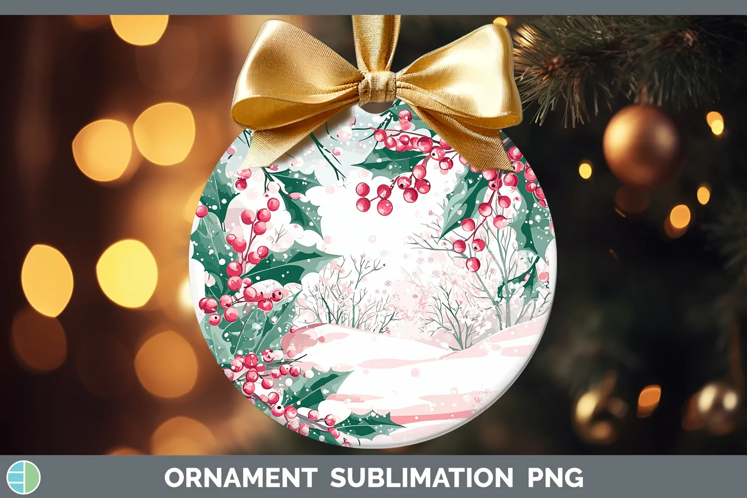GorgeousWatercolor Ornament design.