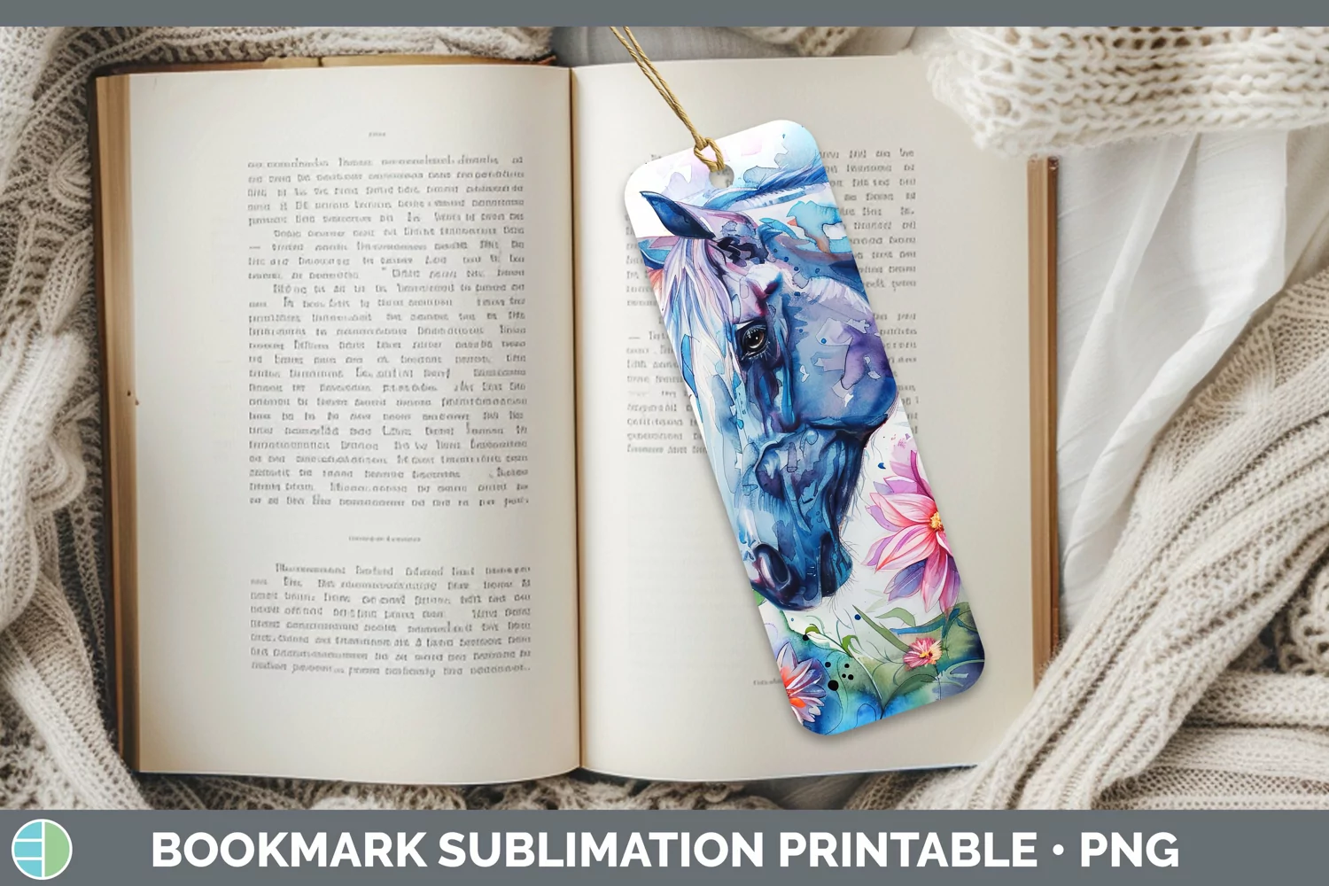 GorgeousWatercolor Bookmark design.