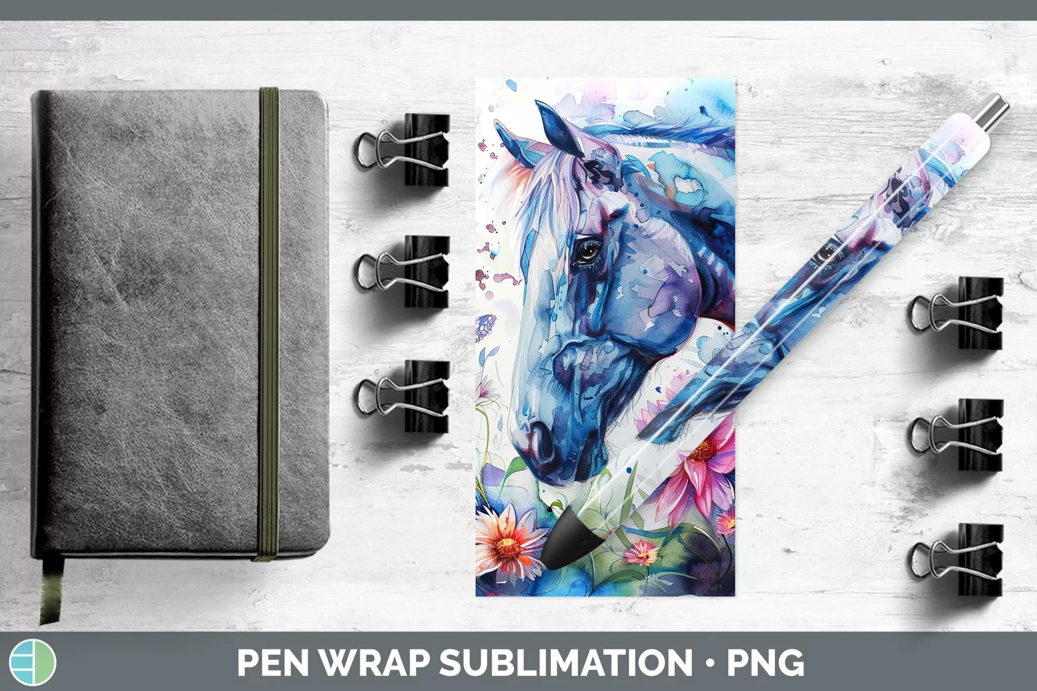 GorgeousWatercolor Pen Wrap design.