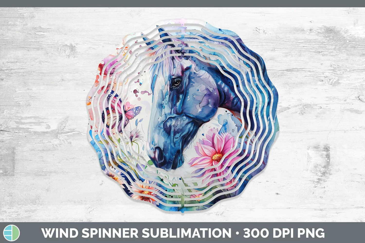 GorgeousWatercolor Wind Spinner design.