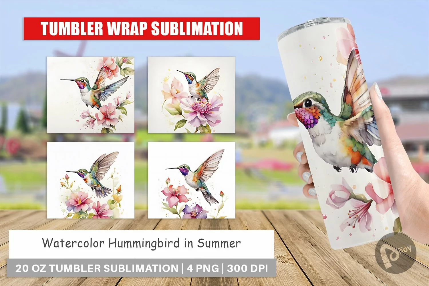 Tumbler Wrap Hummingbird Summer product image 1
