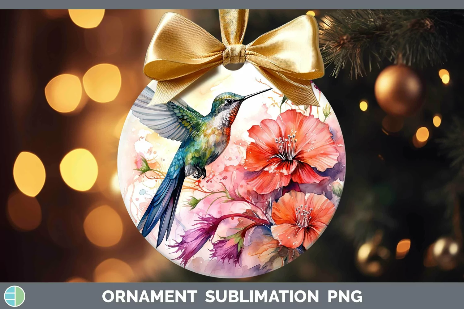 GorgeousWatercolor Ornament design.