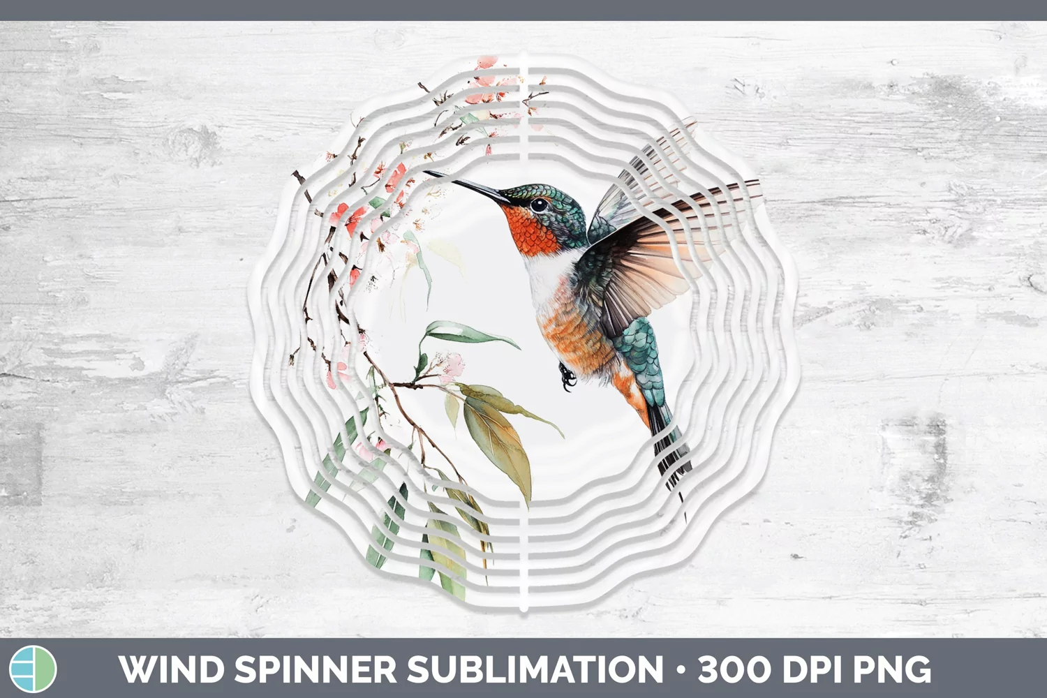 GorgeousWatercolor Wind Spinner design.