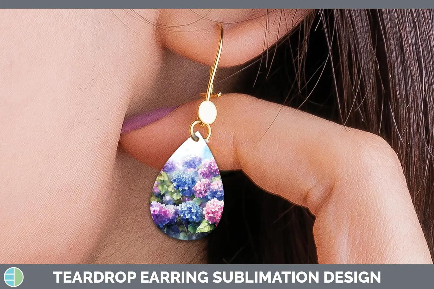 GorgeousWatercolor Teardrop Earrings design.