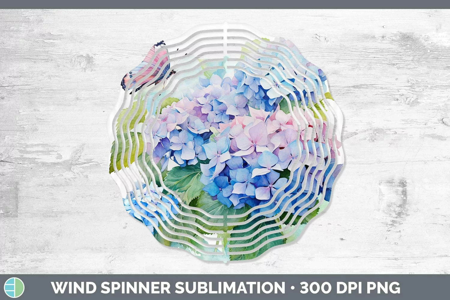 GorgeousWatercolor Wind Spinner design.