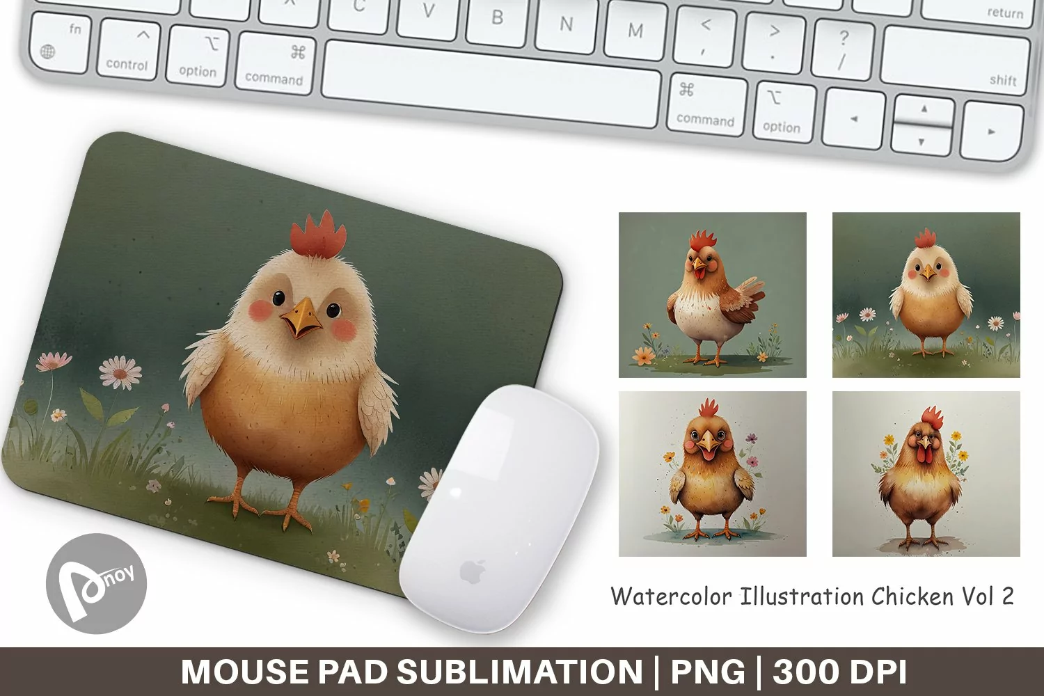 Mouse Pad Illustration Chicken product image 1