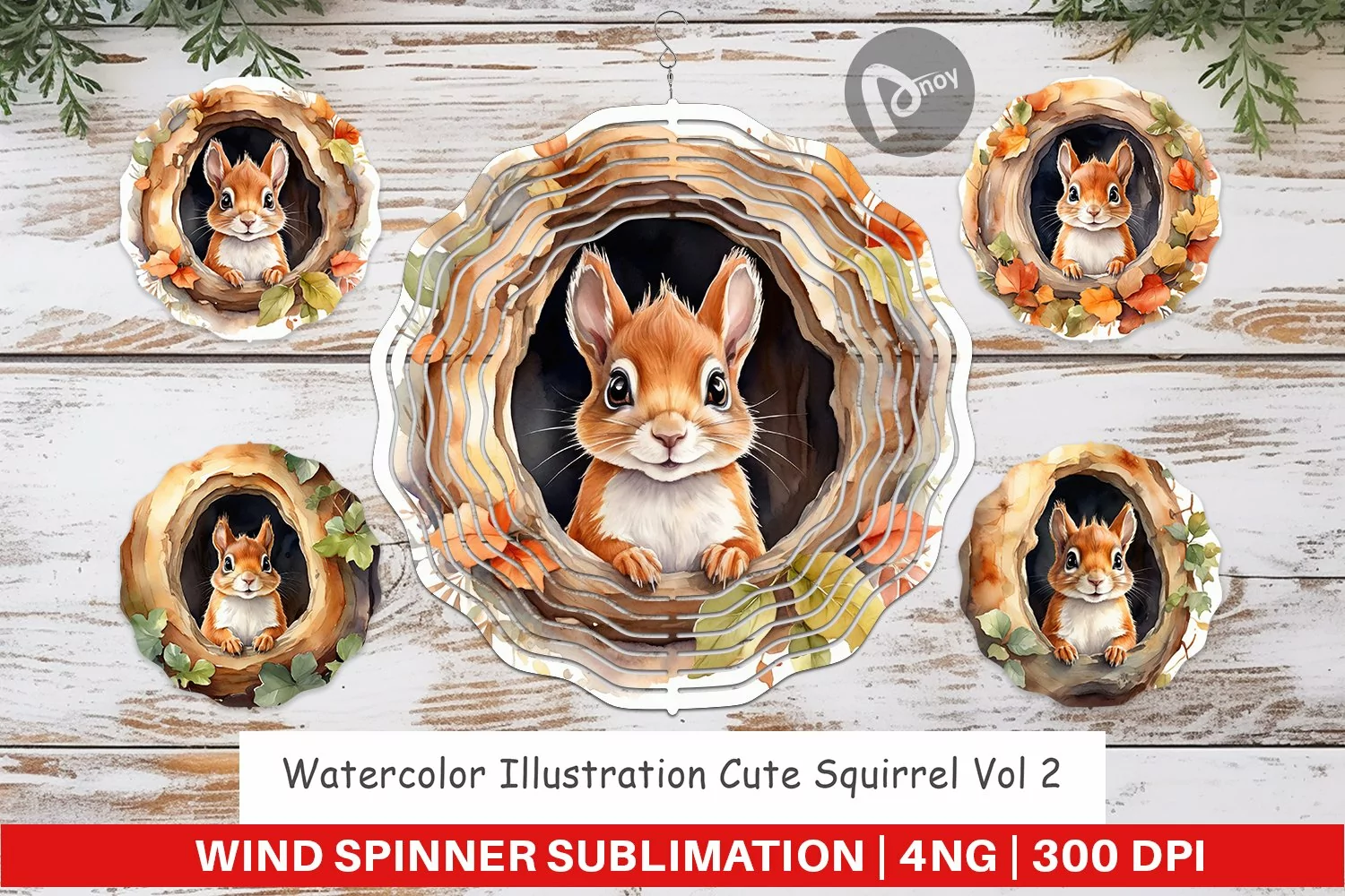 Wind Spinner Watercolor Squirrel product image 1