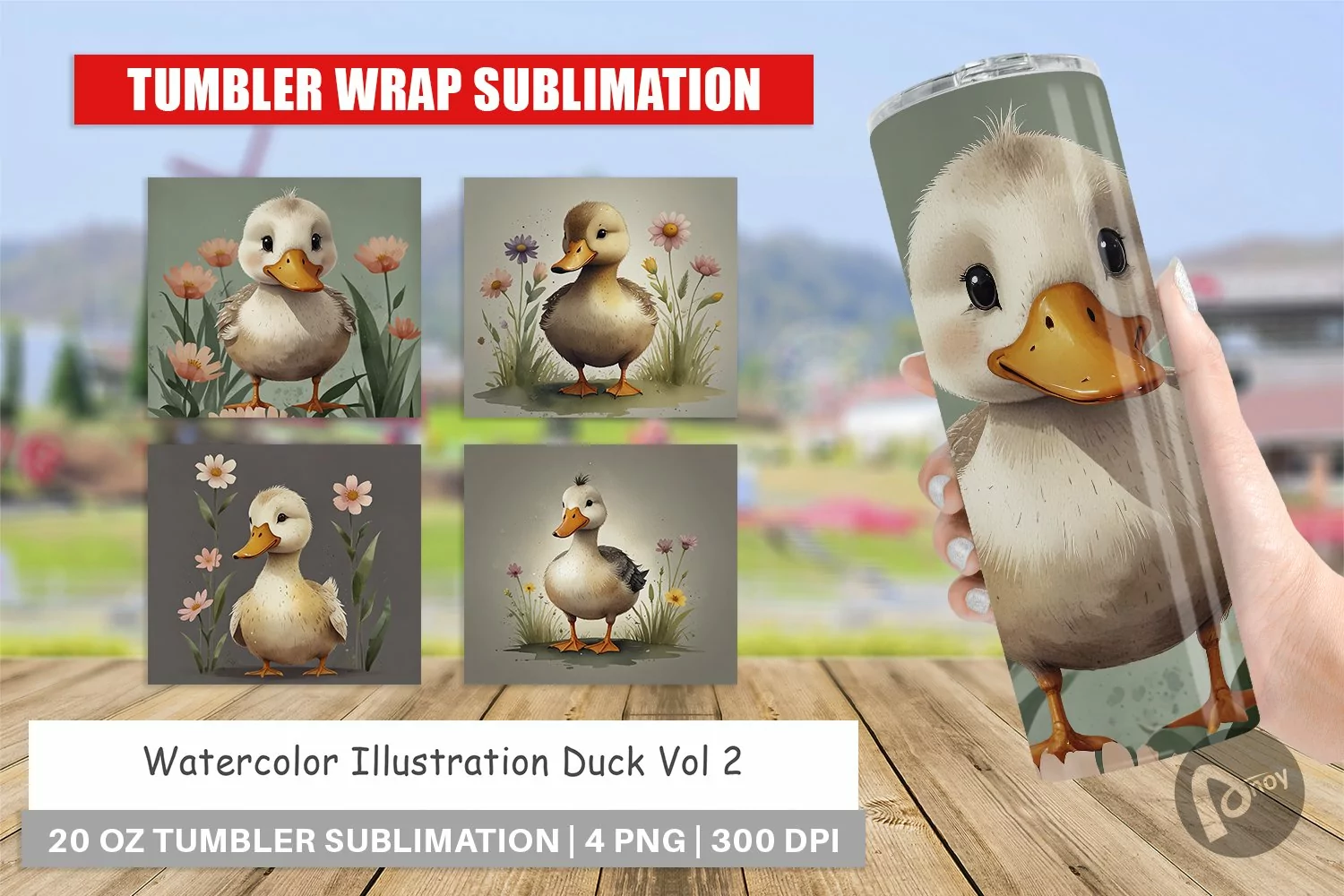 Tumbler Wrap Illustration Duck product image 1