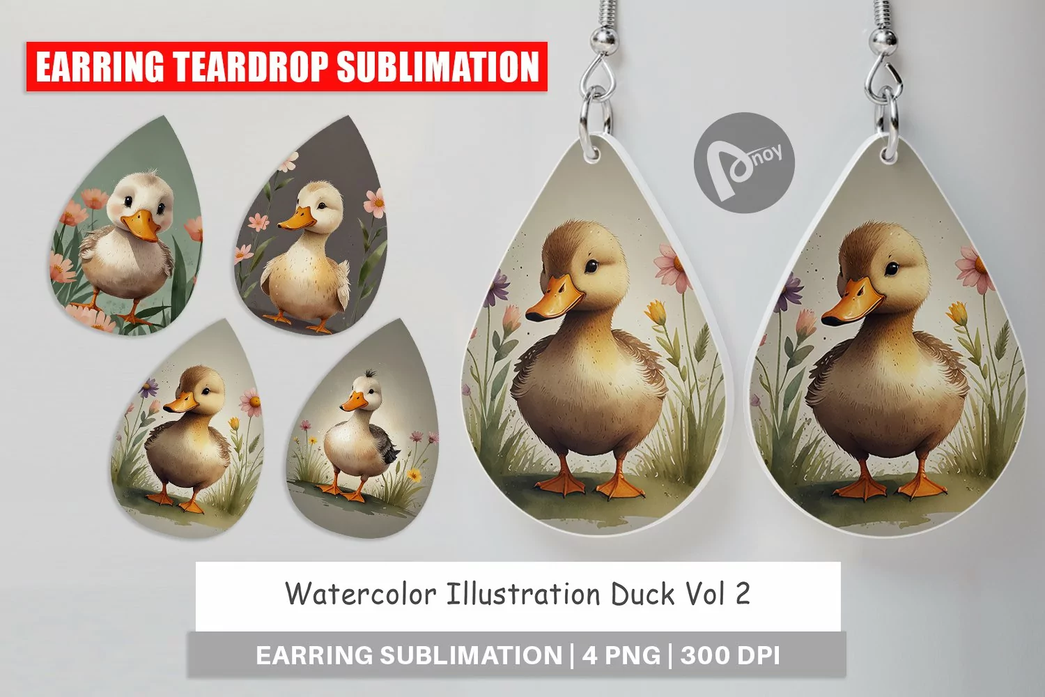 Earring Teardrop Illustration Duck product image 1