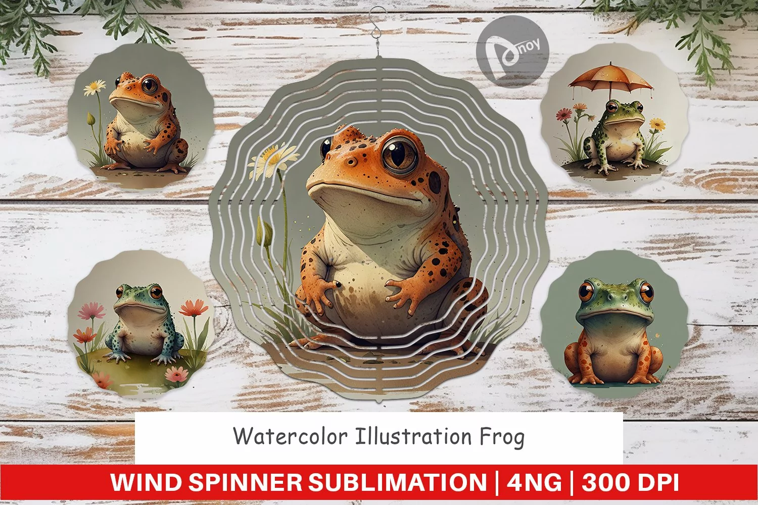 Wind Spinner Illustration Frog product image 1