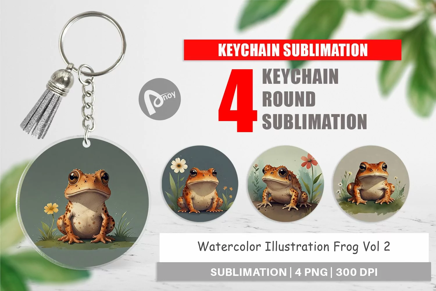 Keychain Illustration Frog product image 1