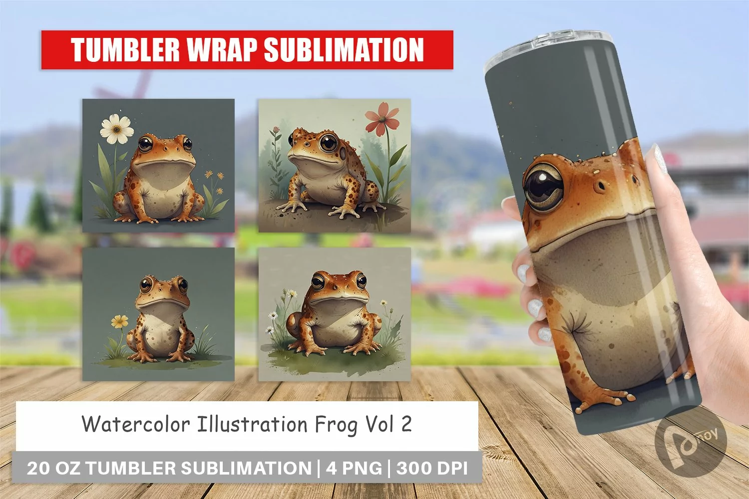 Tumbler Wrap Illustration Frog product image 1