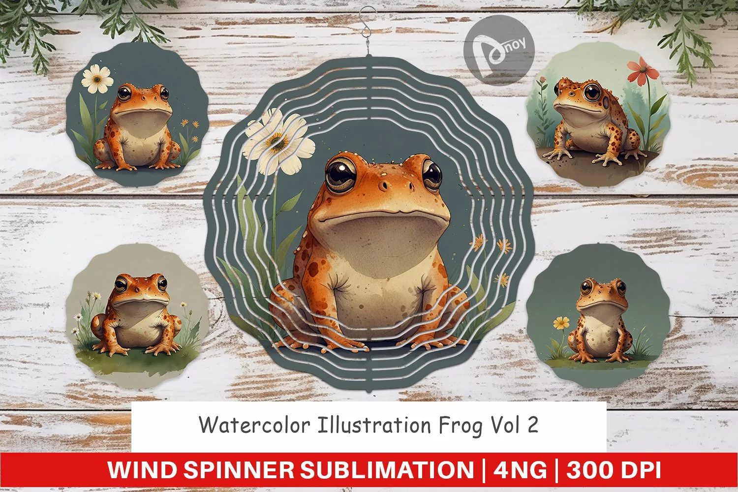 Wind Spinner Illustration Frog product image 1