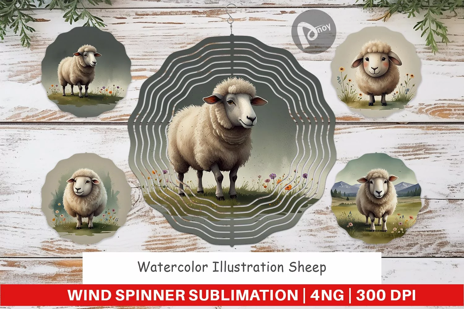 Wind Spinner Illustration Sheep product image 1