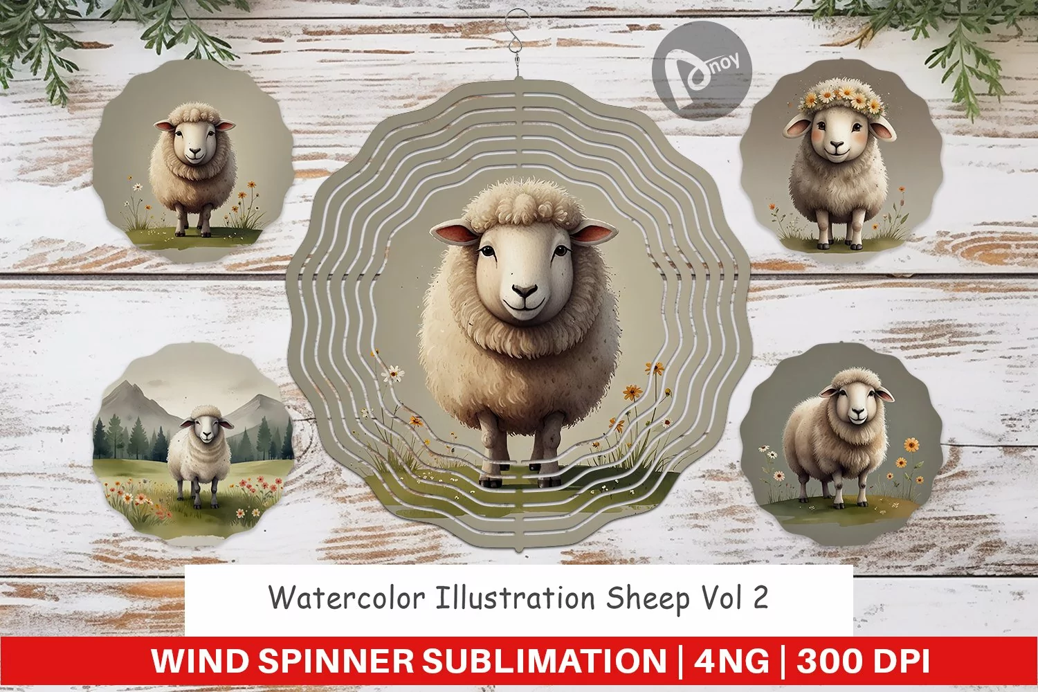 Wind Spinner Illustration Sheep product image 1