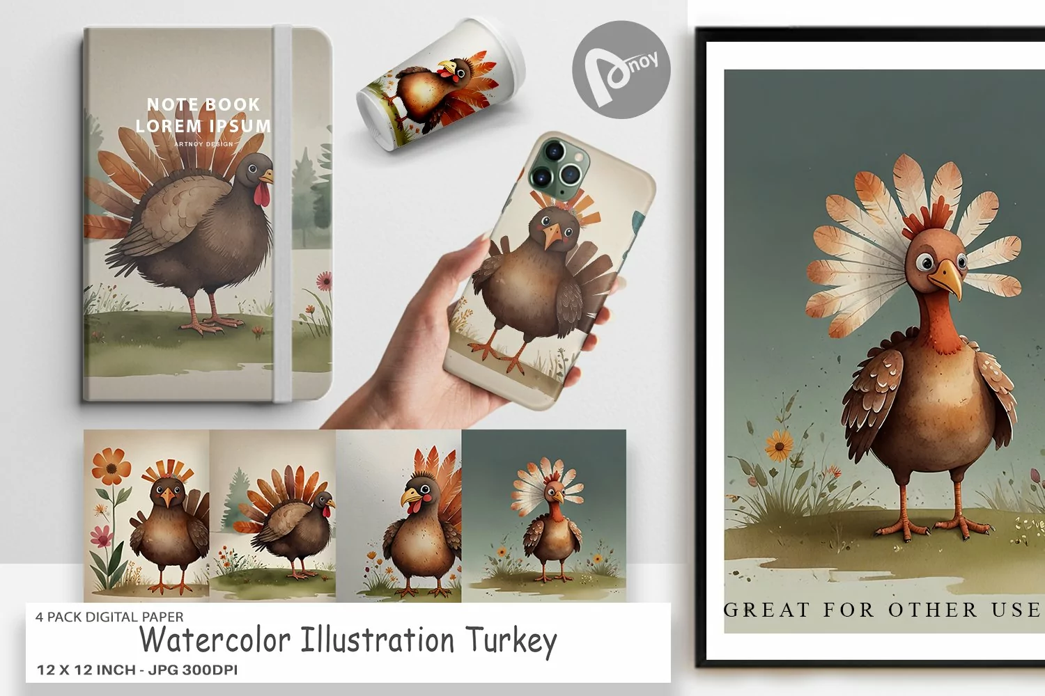 Digital Paper Illustration Turkey product image 1