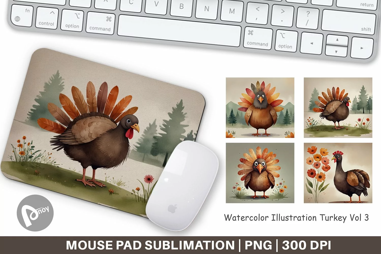 Mouse Pad Illustration Turkey product image 1