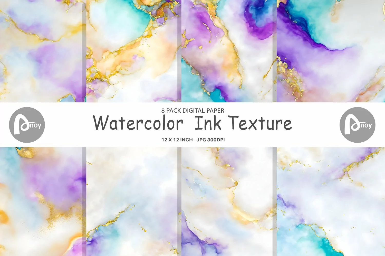 Watercolor Ink Texture | Digital Paper product image 1