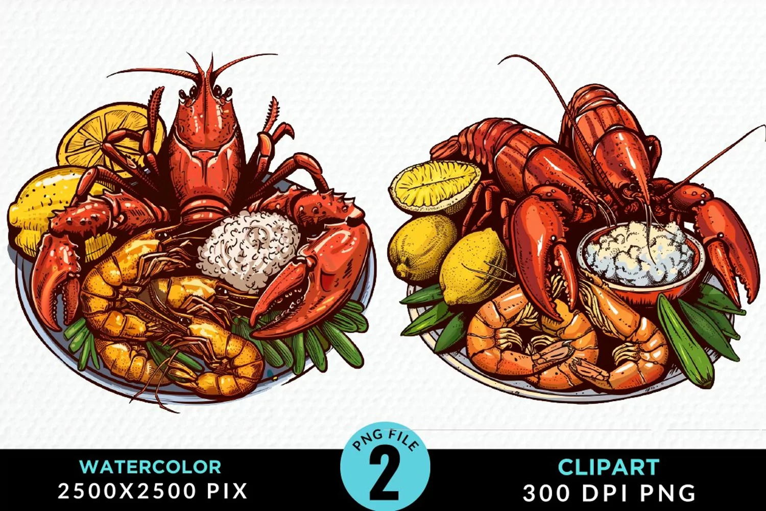 Watercolor Italian Food Graphics Clipart product image 1